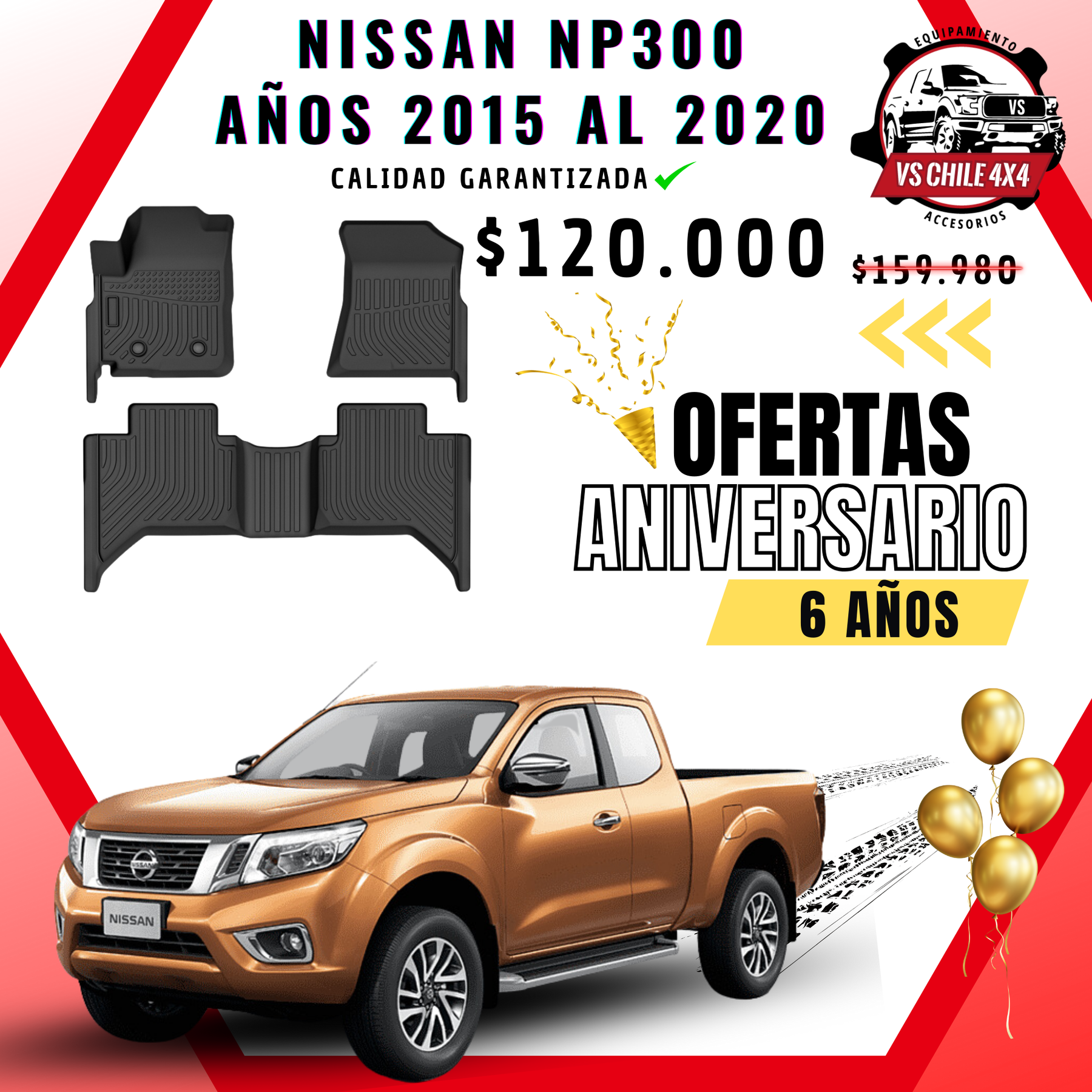 Pisos Calce Perfecto NISSAN NP300 años 2015 al 2020
