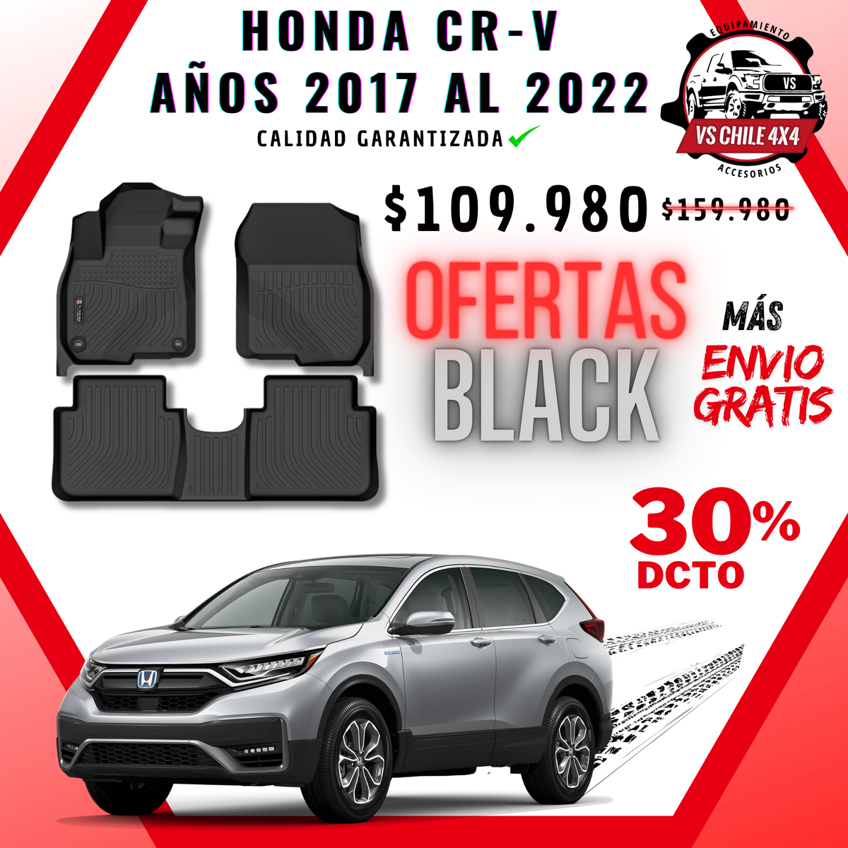 Pisos Calce Perfecto Honda CR-V (2017 - 2022)