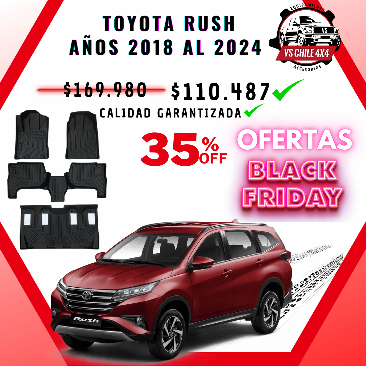 Pisos Calce Perfecto TOYOTA RUSH 2018-2024