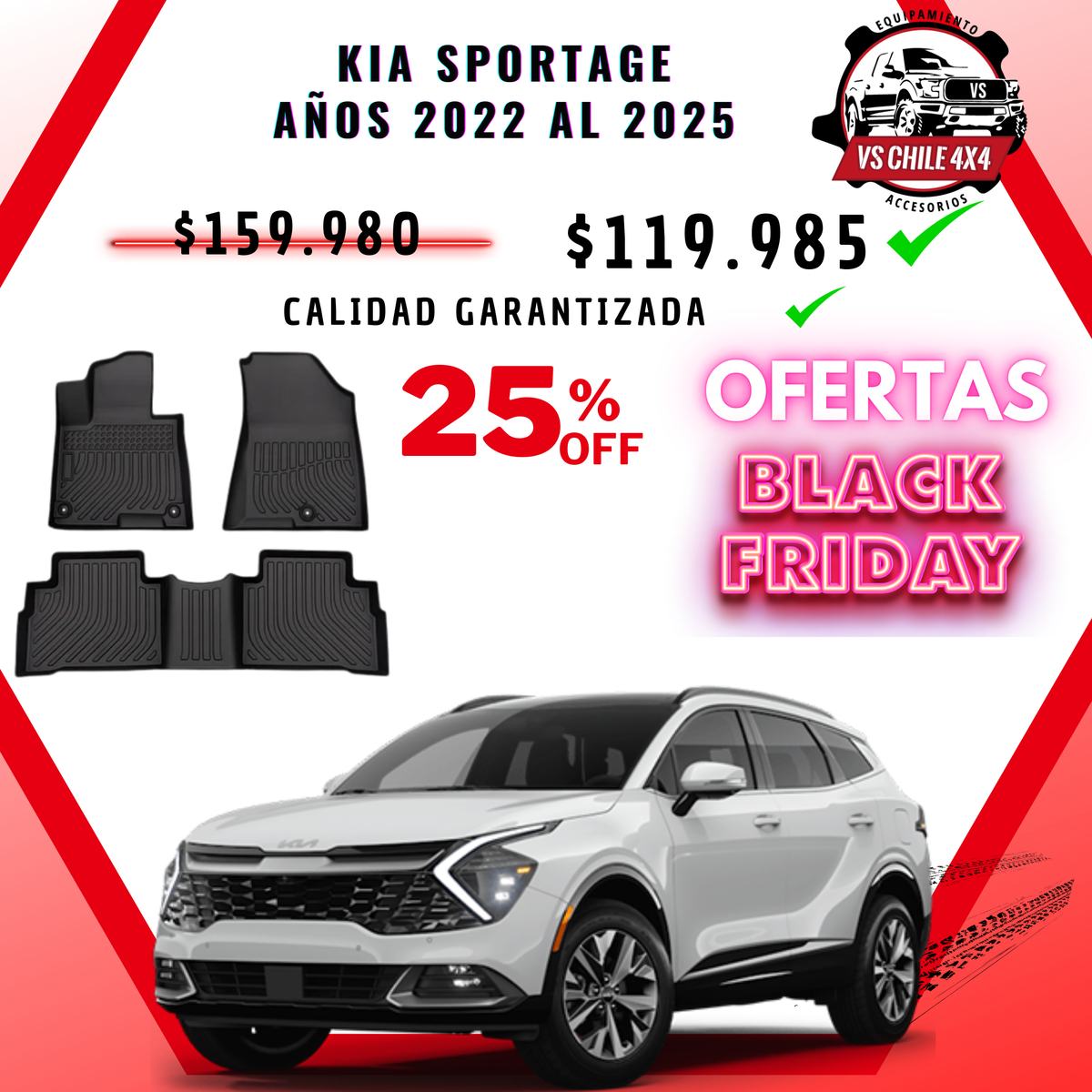 Pisos Calce Perfecto Kia Sportage (2022 - 2025)