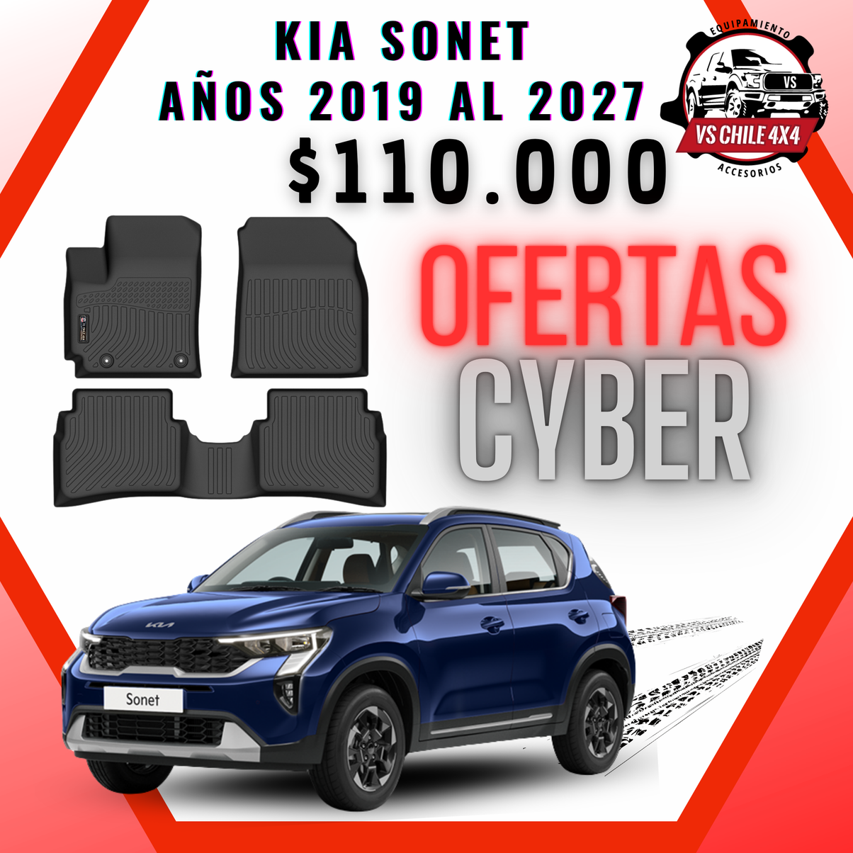 Pisos Calce Perfecto Kia Sonet (2019 - 2027)