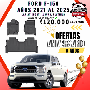 Pisos Calce Perfecto Ford F150 2021 al 2025 (LARIAT SPORT, LUXURY, PLATINUM)