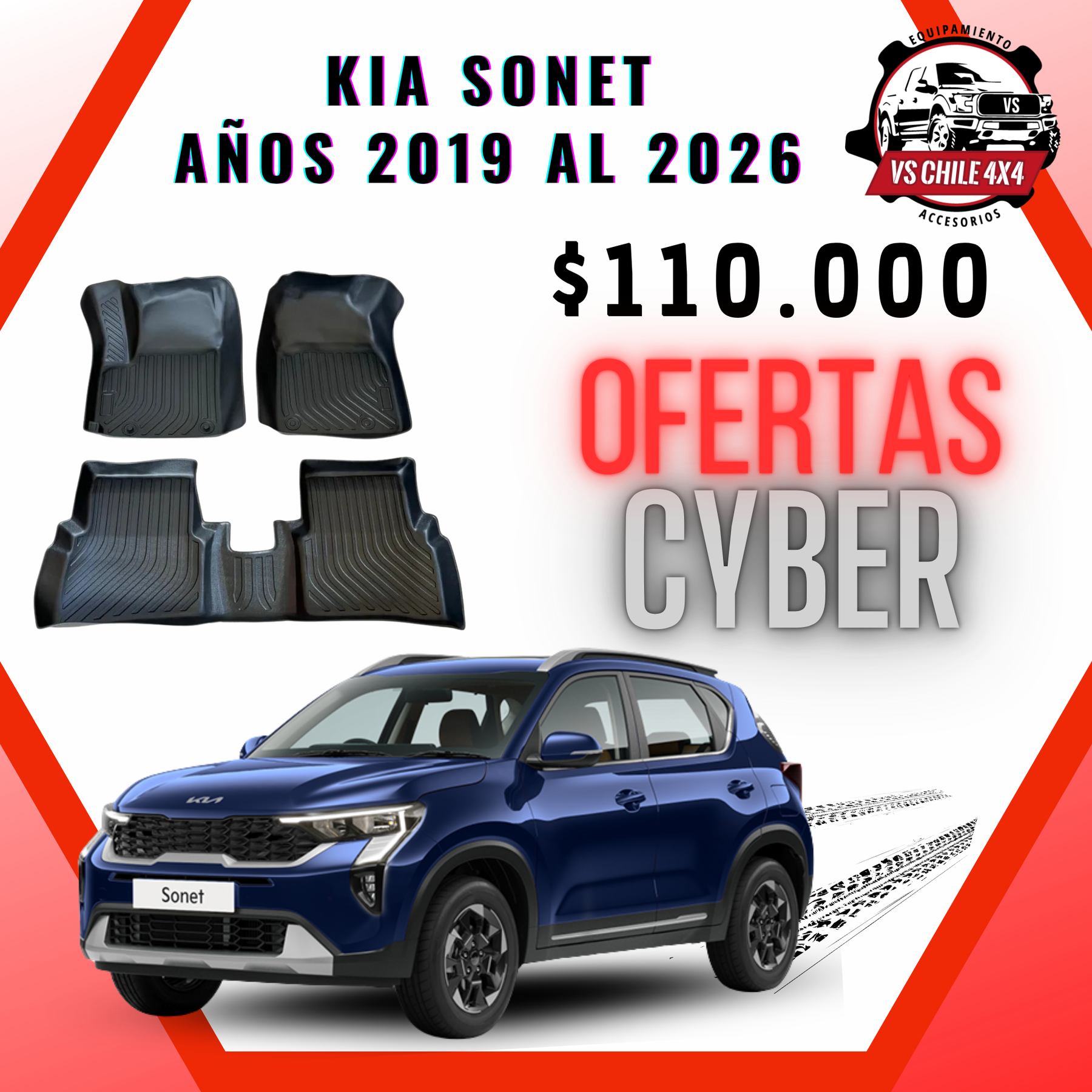 Pisos Calce Perfecto Kia Sonet (2019 - 2026)