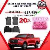 Pisos calce perfecto Great Wall Poer Transmisión Mecánica AÑOS 2019 AL 2025