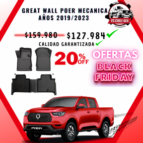 Pisos calce perfecto Great Wall Poer Transmisión Mecánica AÑOS 2019 AL 2025