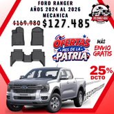 Pisos Calce Perfecto Ford Ranger T9 (2024 - 2026) Mecanica