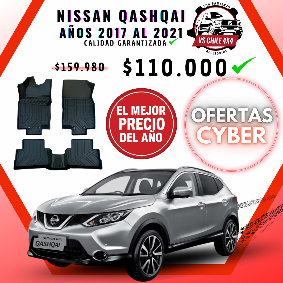 Pisos Calce Perfecto NISSAN QASHQAI   años 2017 al 2021