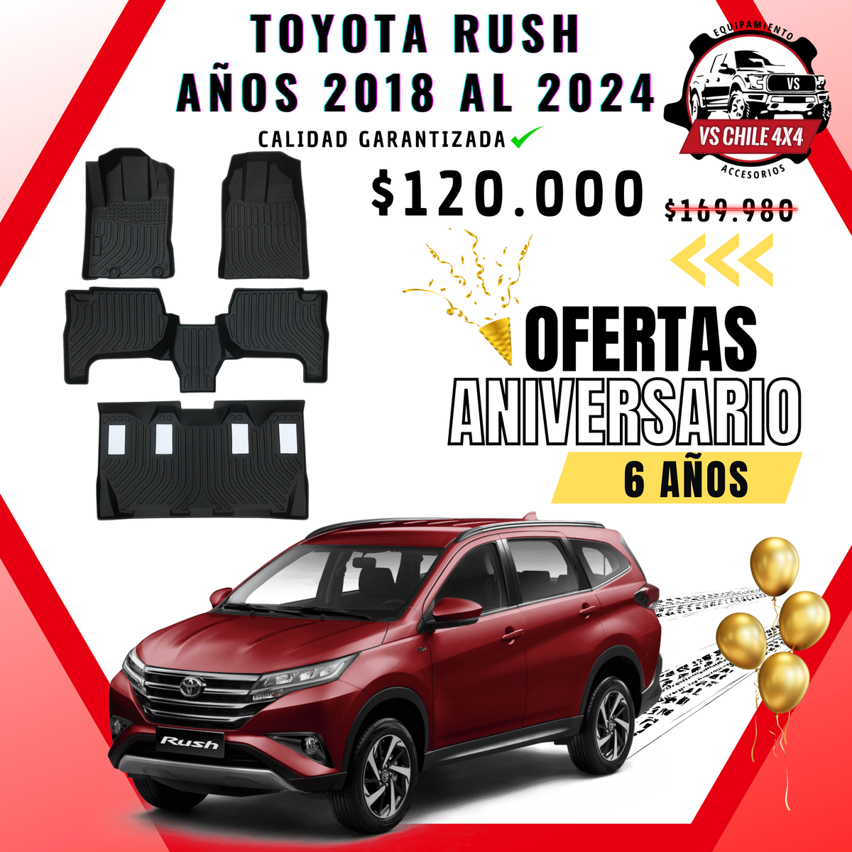 Pisos Calce Perfecto TOYOTA RUSH 2018-2024