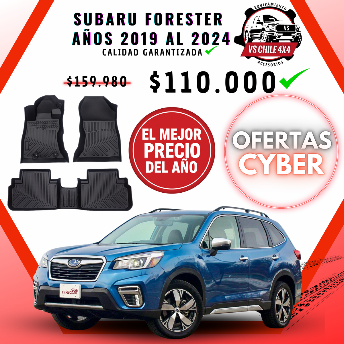 Pisos Calce Perfecto Subaru Forester Años 2019 Al 2024