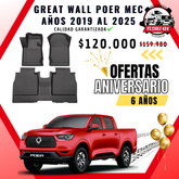Pisos calce perfecto Great Wall Poer Transmisión Mecánica AÑOS 2019 AL 2025