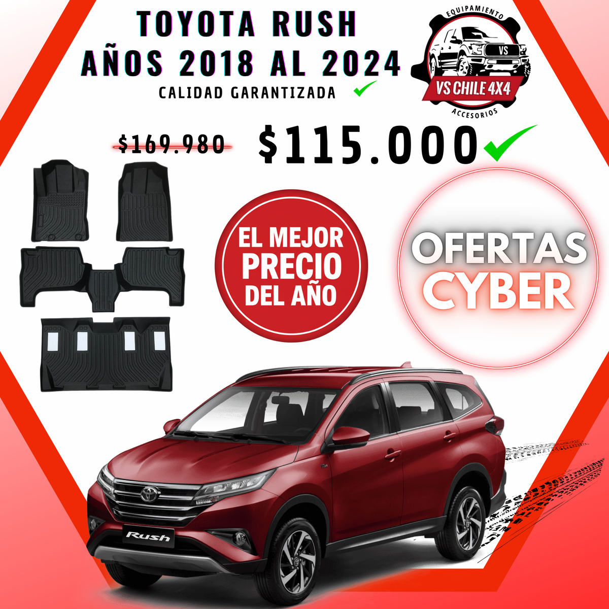 Pisos Calce Perfecto TOYOTA RUSH 2018-2024