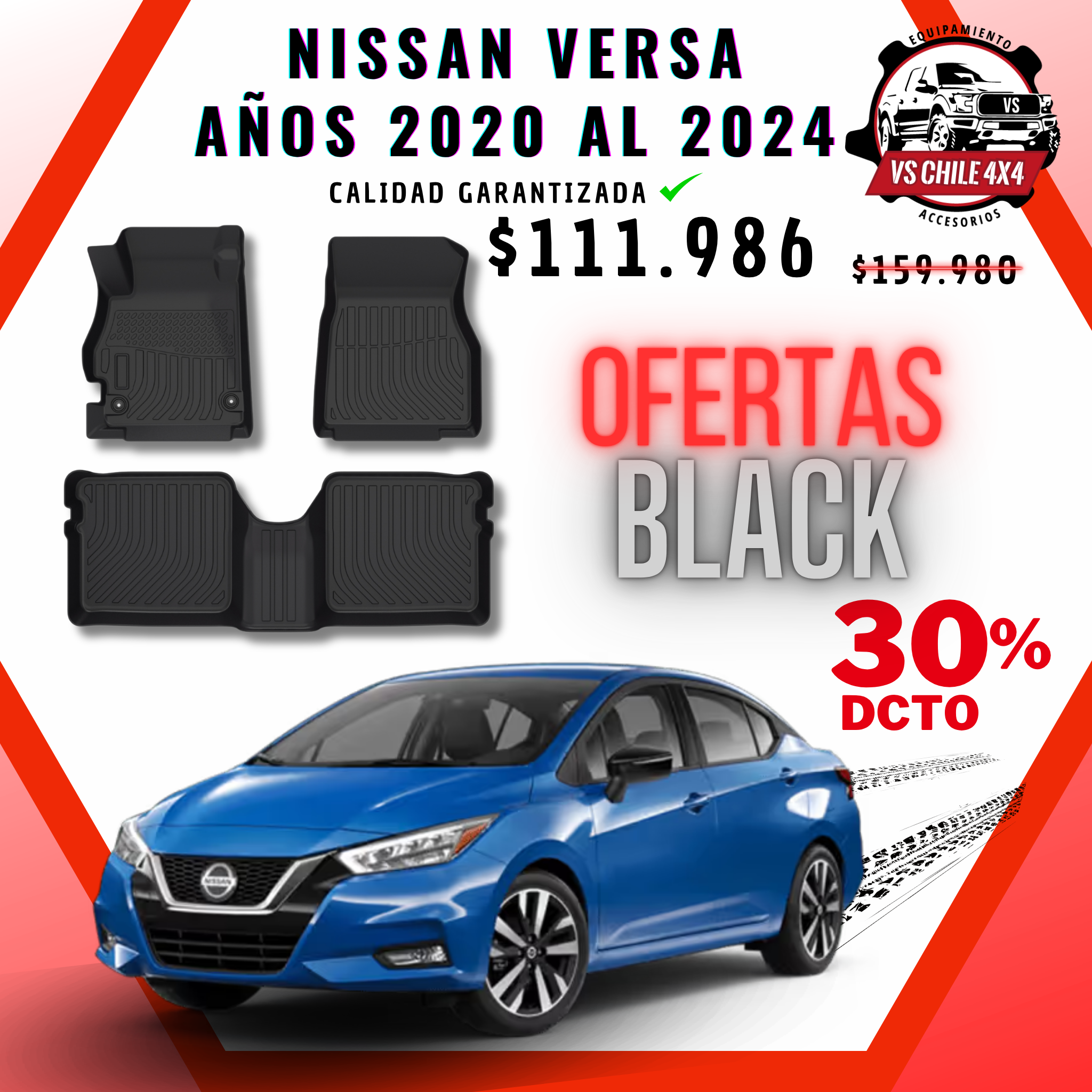 Pisos Calce Perfecto Nissan Versa (2020 - 2024)