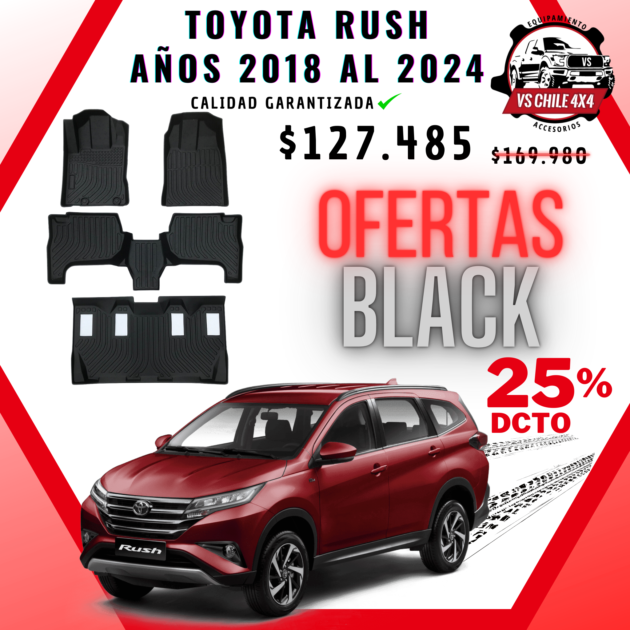 Pisos Calce Perfecto TOYOTA RUSH 2018-2024