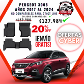 Pisos Calce Perfecto PEUGEOT 3008 años 2017 al 2024 NO COMPATIBLE PARA GT / GTLINE
