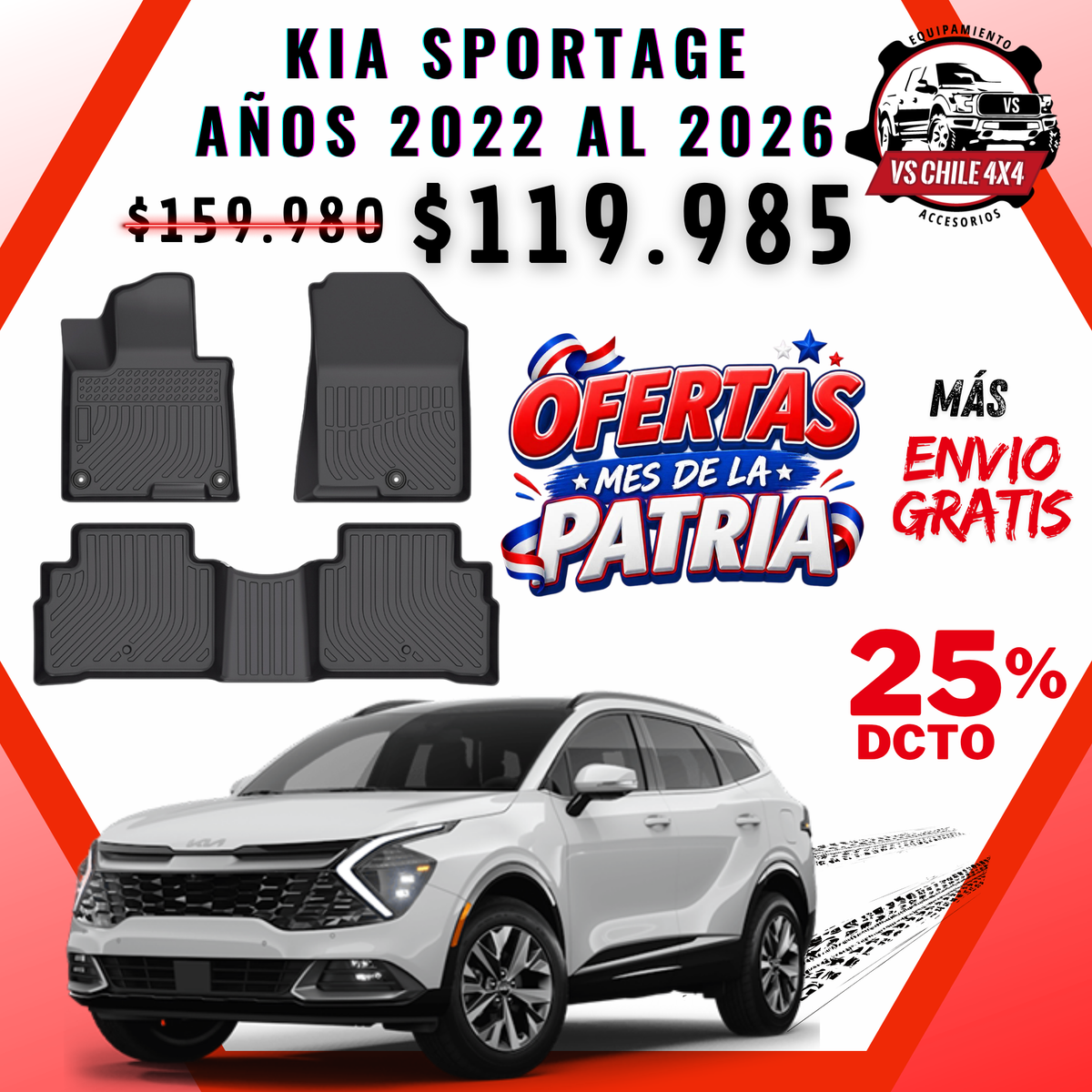 Pisos Calce Perfecto Kia Sportage (2022 - 2026)