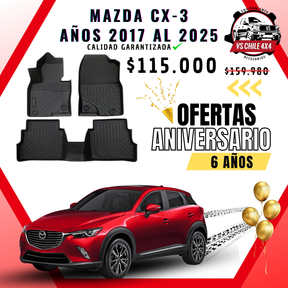 Pisos Calce Perfecto MAZDA CX-3 años 2017 al 2025