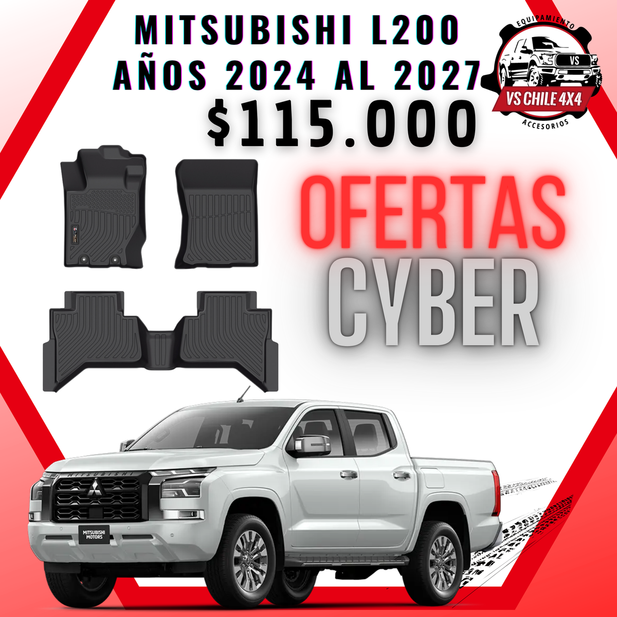 Pisos Calce Perfecto Mitsubishi L200 Doble Cabina (2024 - 2027)