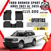 Pisos Calce Perfecto Ford Bronco Sport años 2021 al 2025