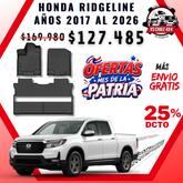 Pisos Calce Perfecto Honda Ridgeline (2017 - 2026)