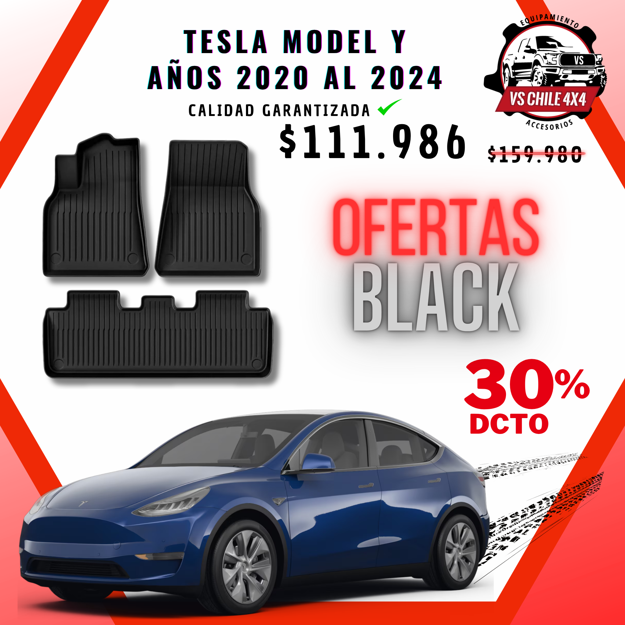Pisos Calce Perfecto Tesla Model Y (2020 - 2024)