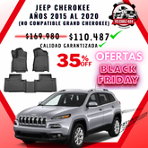 Pisos Calce Perfecto JEEP CHEROKEE años 2015 al 2020 NO COMPATIBLE PARA GRAND CHEROKEE