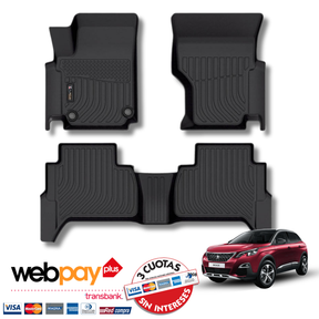 Pisos Calce Perfecto PEUGEOT 3008 años 2017 al 2024 NO COMPATIBLE PARA GT / GTLINE