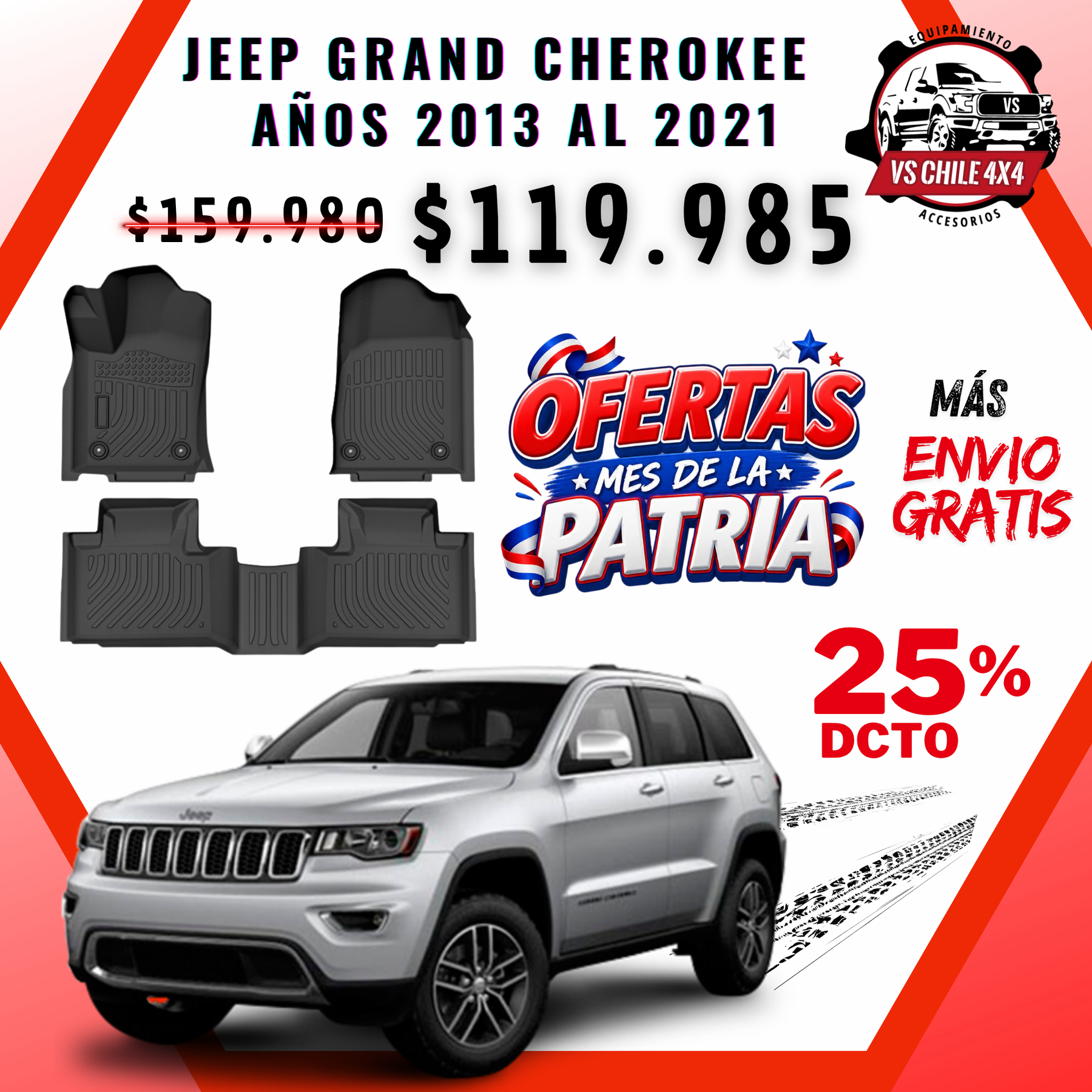 Pisos Calce Perfecto Jeep Grand Cherokee (2013 - 2021)