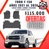 Pisos Calce Perfecto Ford F150 2021 al 2026 (LARIAT SPORT, LUXURY, PLATINUM)