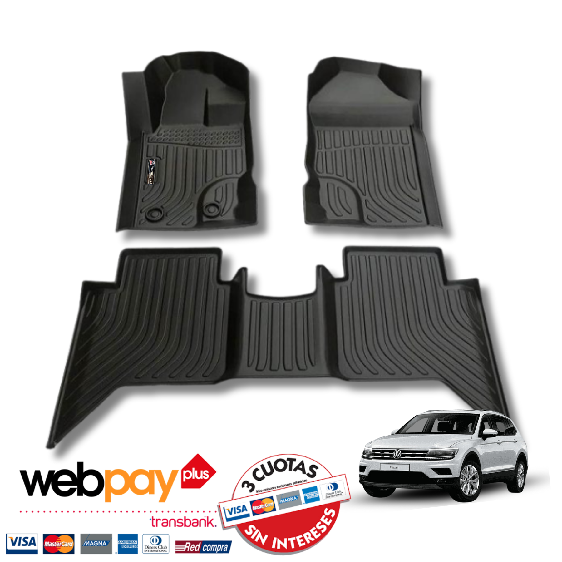 Pisos Calce Perfecto VOLKSWAGEN TIGUAN años 2018 al 2023 (No Sport)