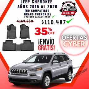 Pisos Calce Perfecto JEEP CHEROKEE años 2015 al 2020 NO COMPATIBLE PARA GRAND CHEROKEE
