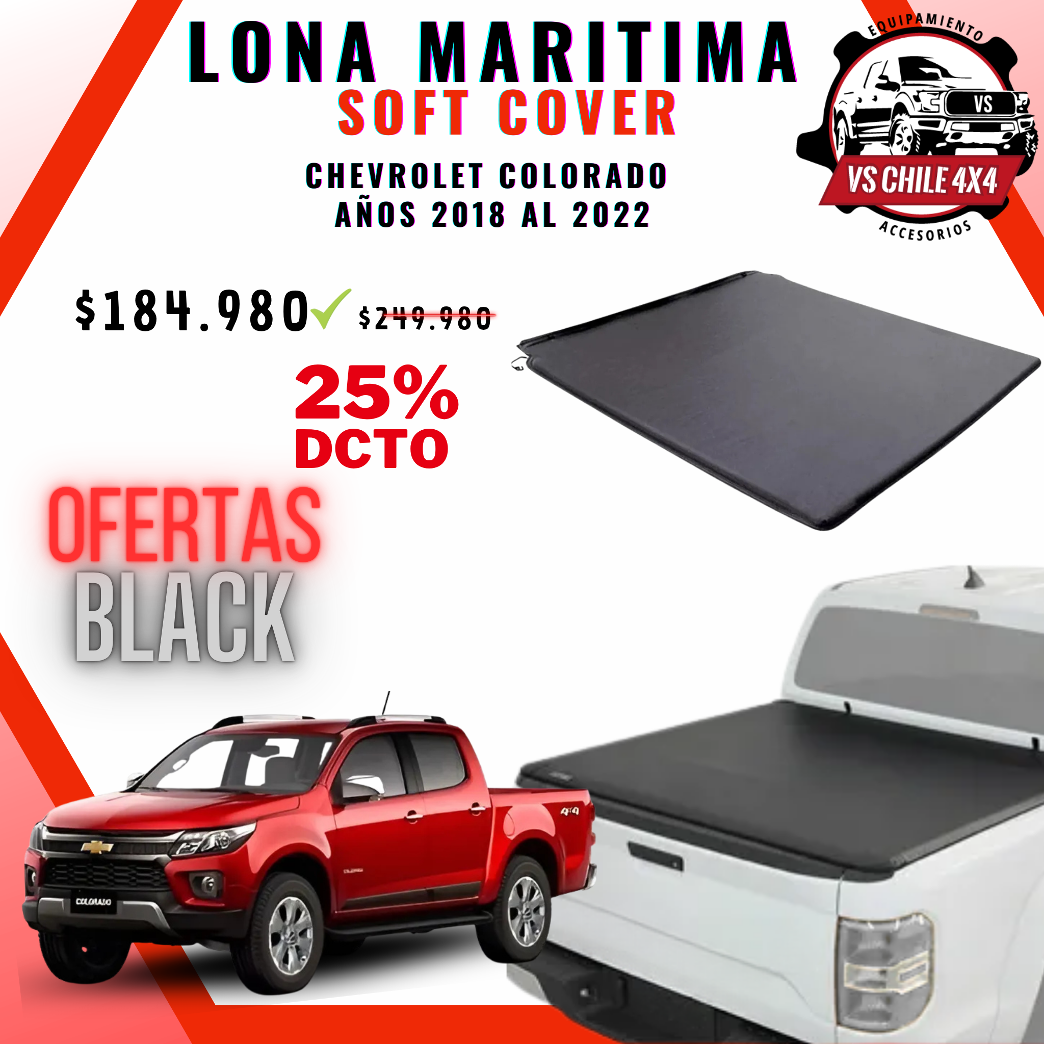 LONA MARÍTIMA PARA CHEVROLET COLORADO (Años 2018 al 2022)