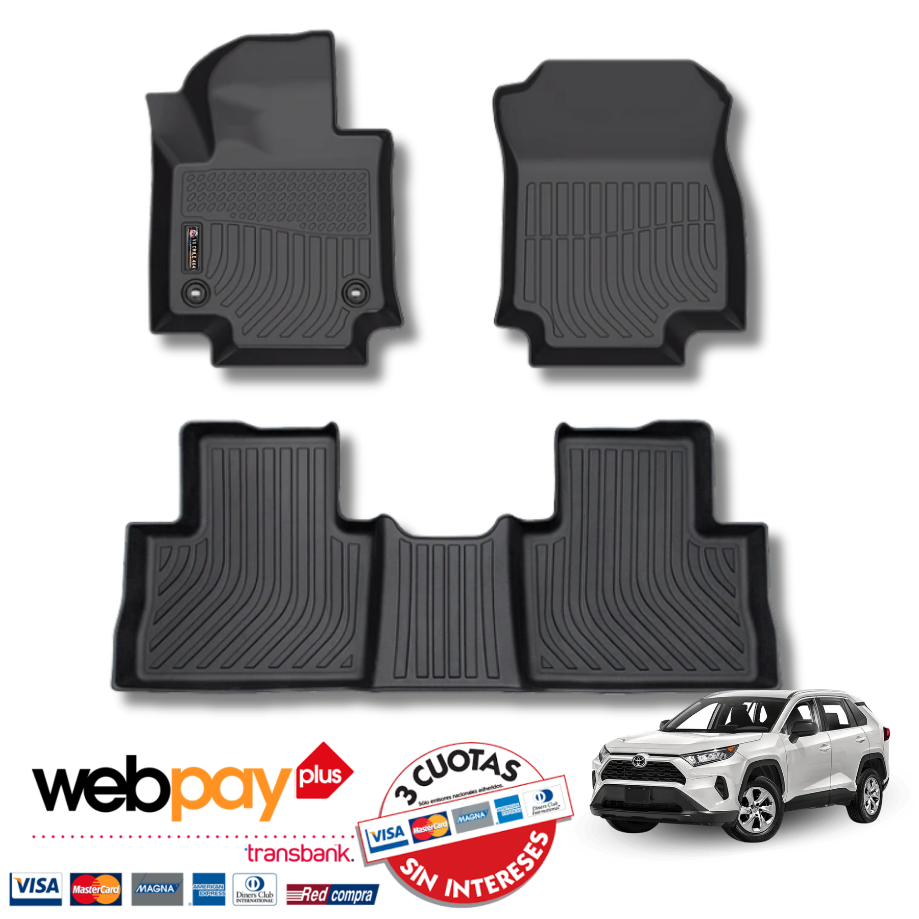 Pisos Calce Perfecto Toyota RAV 4 / Rav4 Manual (2019 - 2023)