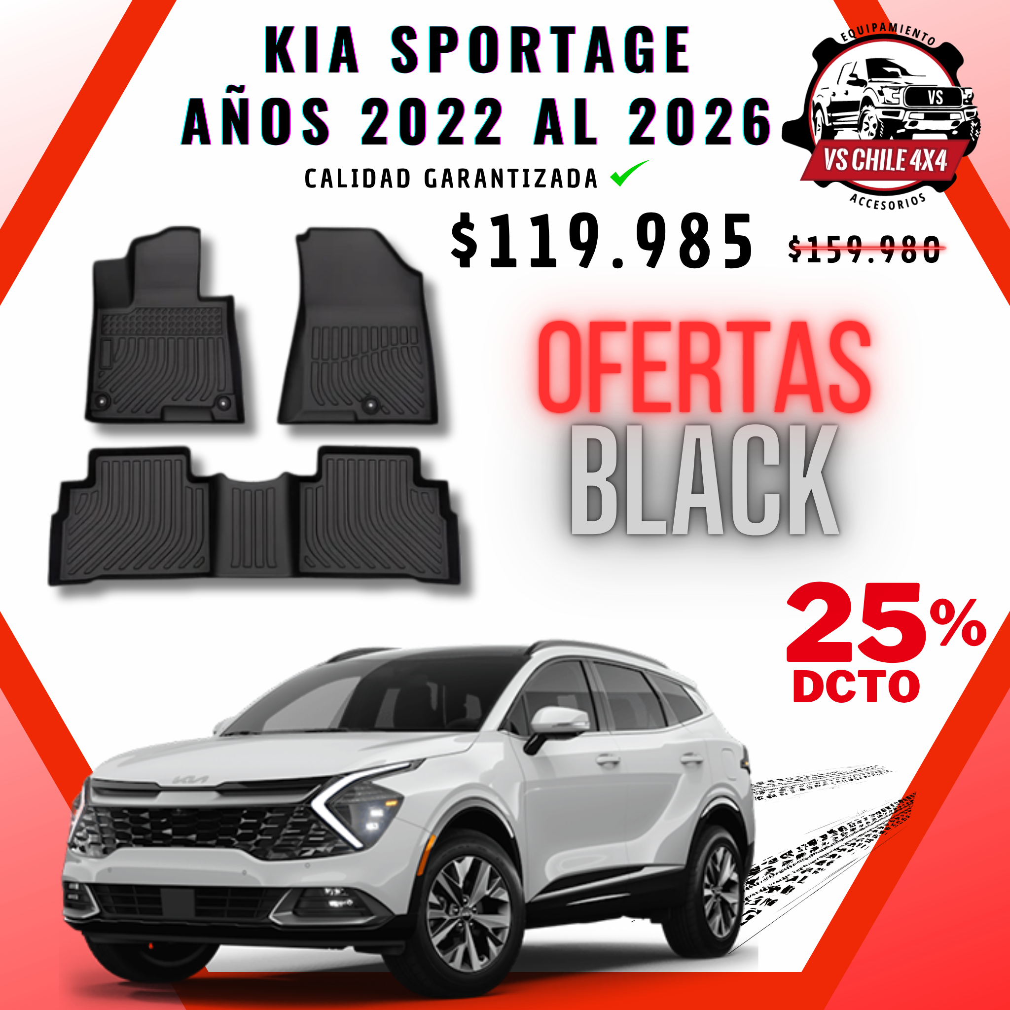Pisos Calce Perfecto Kia Sportage (2022 - 2026)