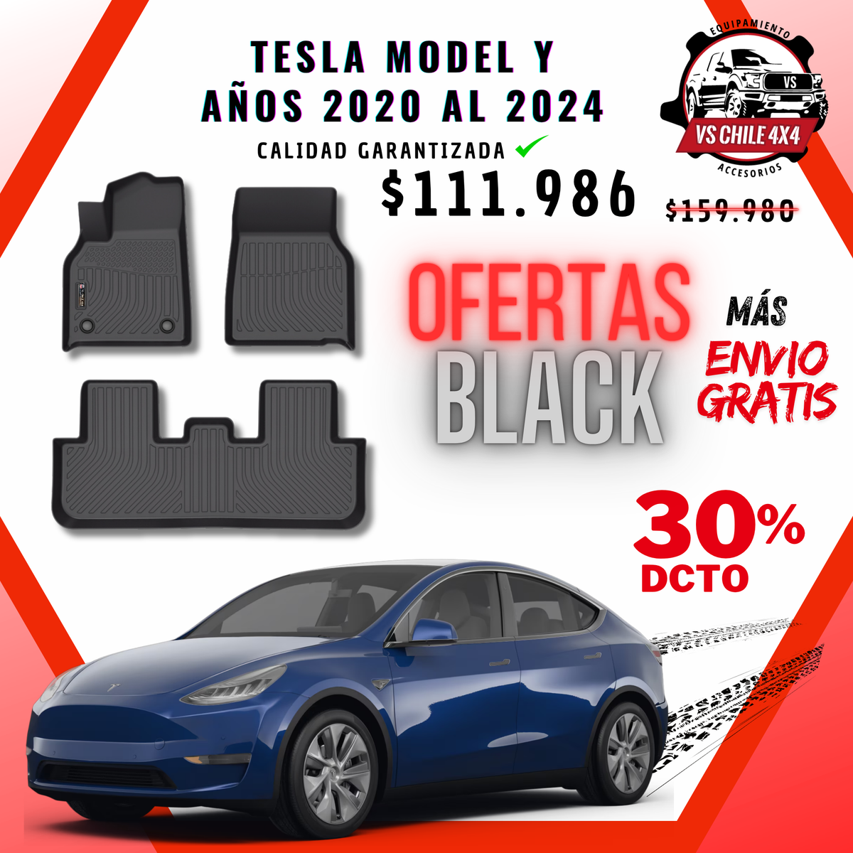 Pisos Calce Perfecto Tesla Model Y (2020 - 2024)