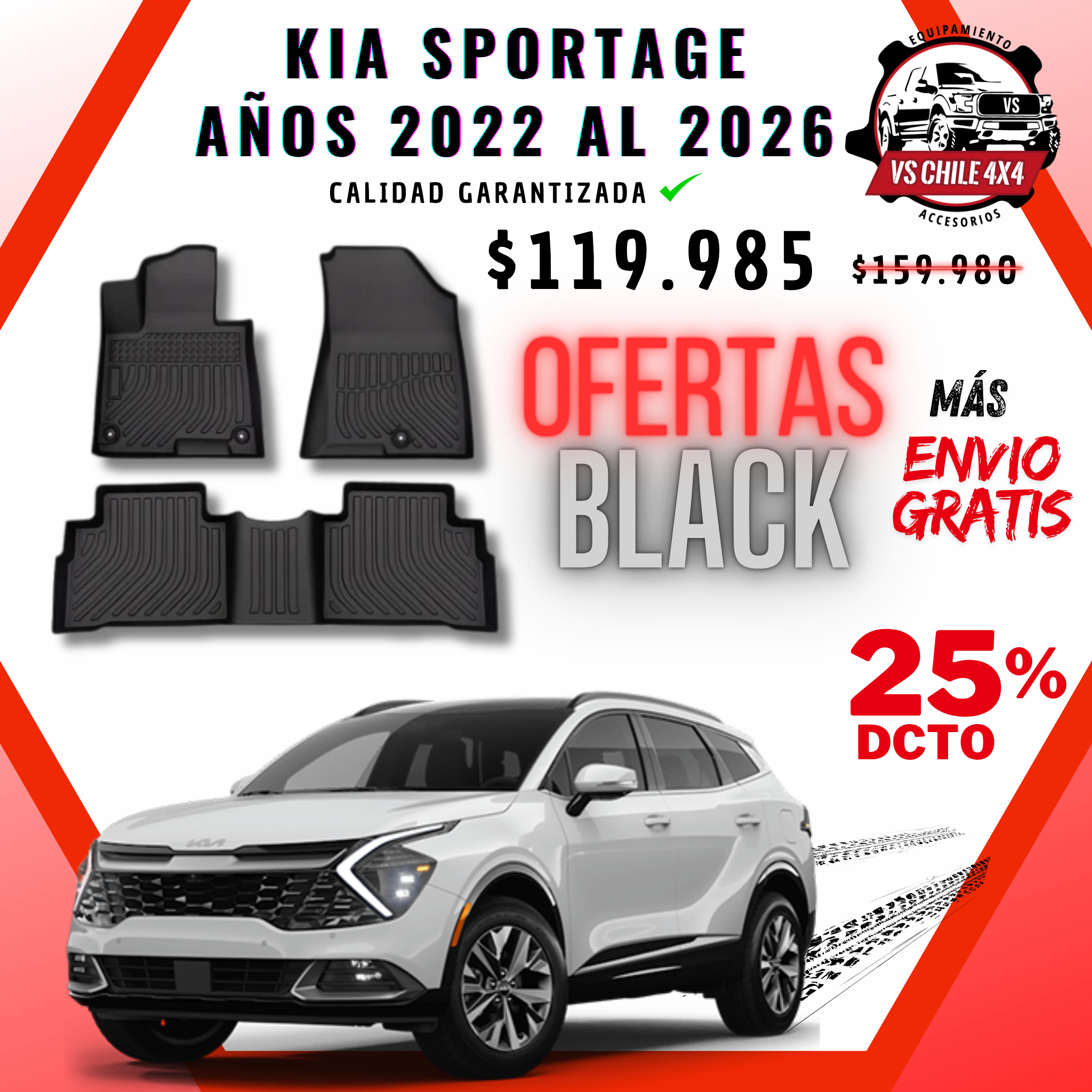 Pisos Calce Perfecto Kia Sportage (2022 - 2026)