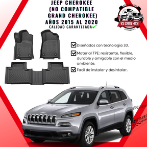 Pisos Calce Perfecto JEEP CHEROKEE años 2015 al 2020 NO COMPATIBLE PARA GRAND CHEROKEE