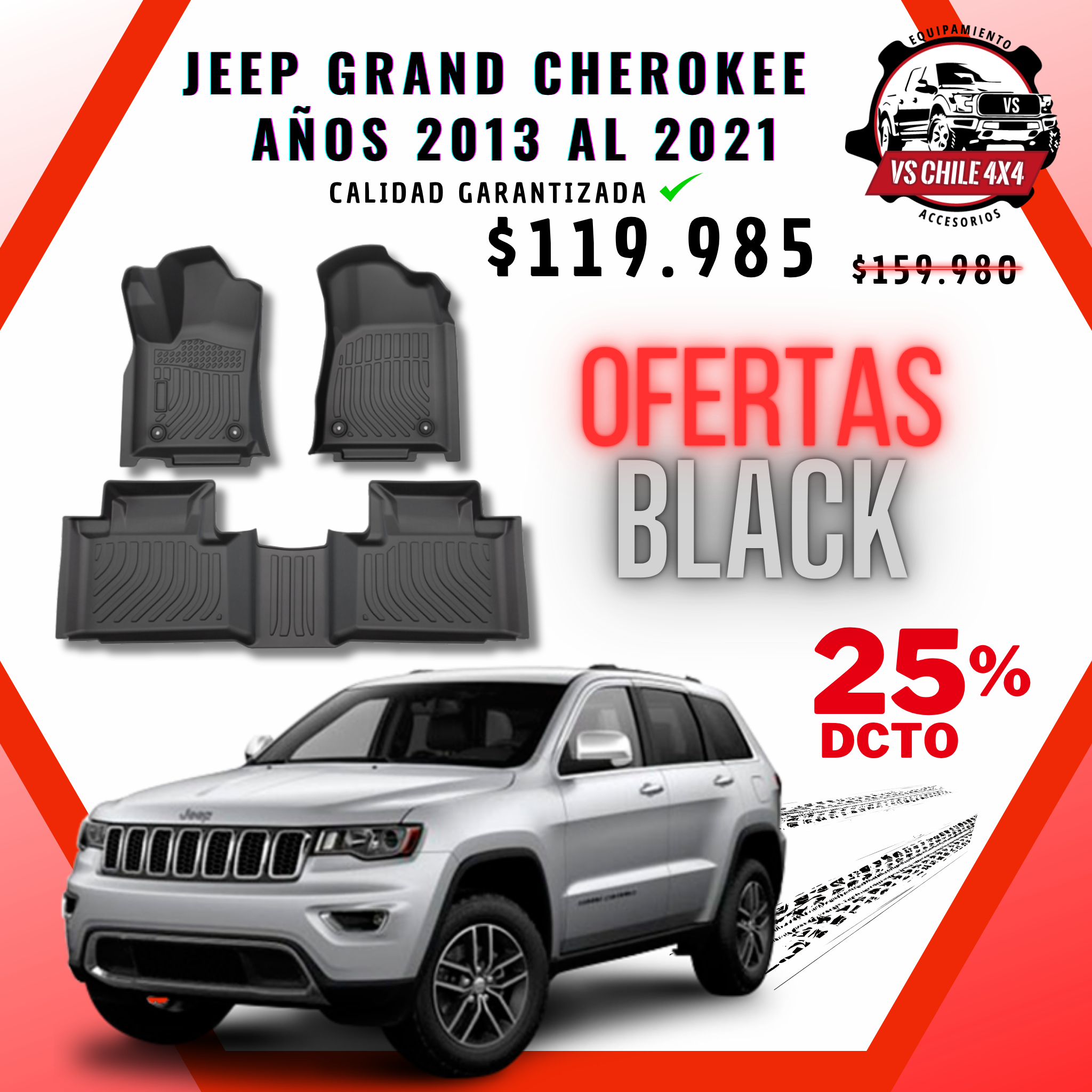 Pisos Calce Perfecto Jeep Grand Cherokee (2013 - 2021)
