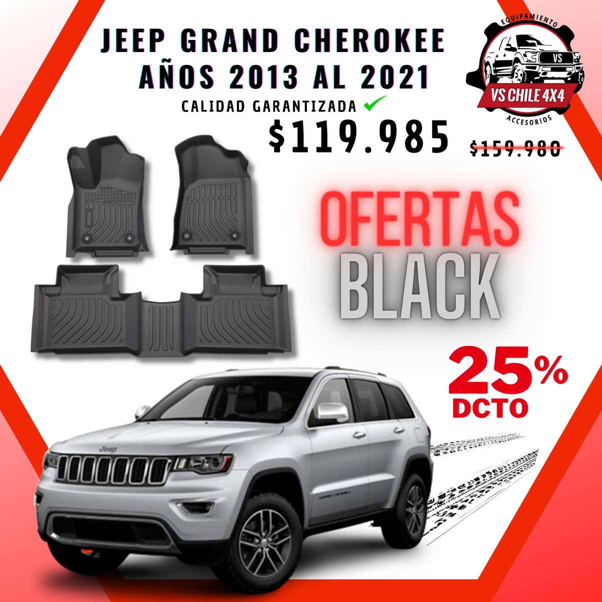 Pisos Calce Perfecto Jeep Grand Cherokee (2013 - 2021)