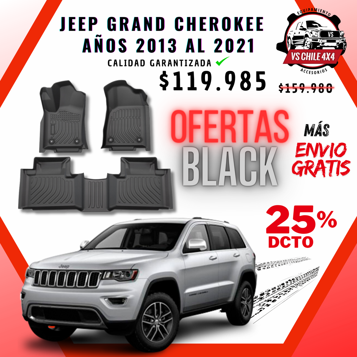 Pisos Calce Perfecto Jeep Grand Cherokee (2013 - 2021)