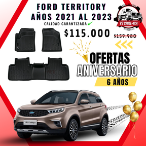 Pisos Calce Perfecto FORD TERRITORY años 2021 al 2023