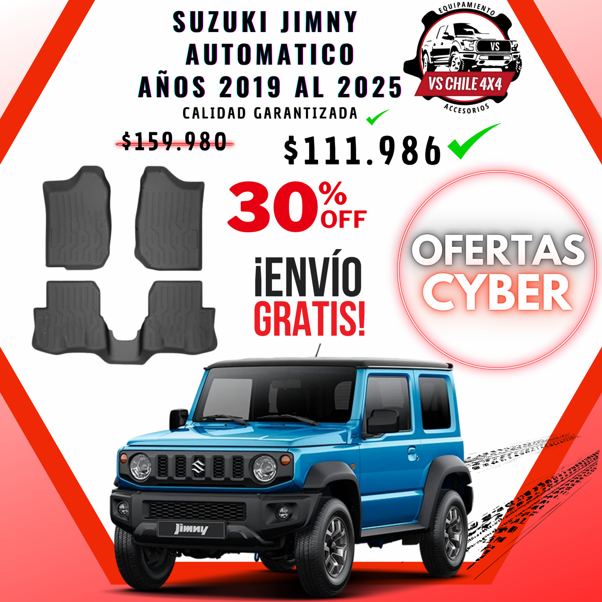 Pisos Calce Perfecto Suzuki Jimny Automatico 3P 2019 al 2025
