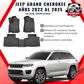 Pisos de Calce Perfecto para Jeep Grand Cherokee 2022 a 2025 (2 Filas)