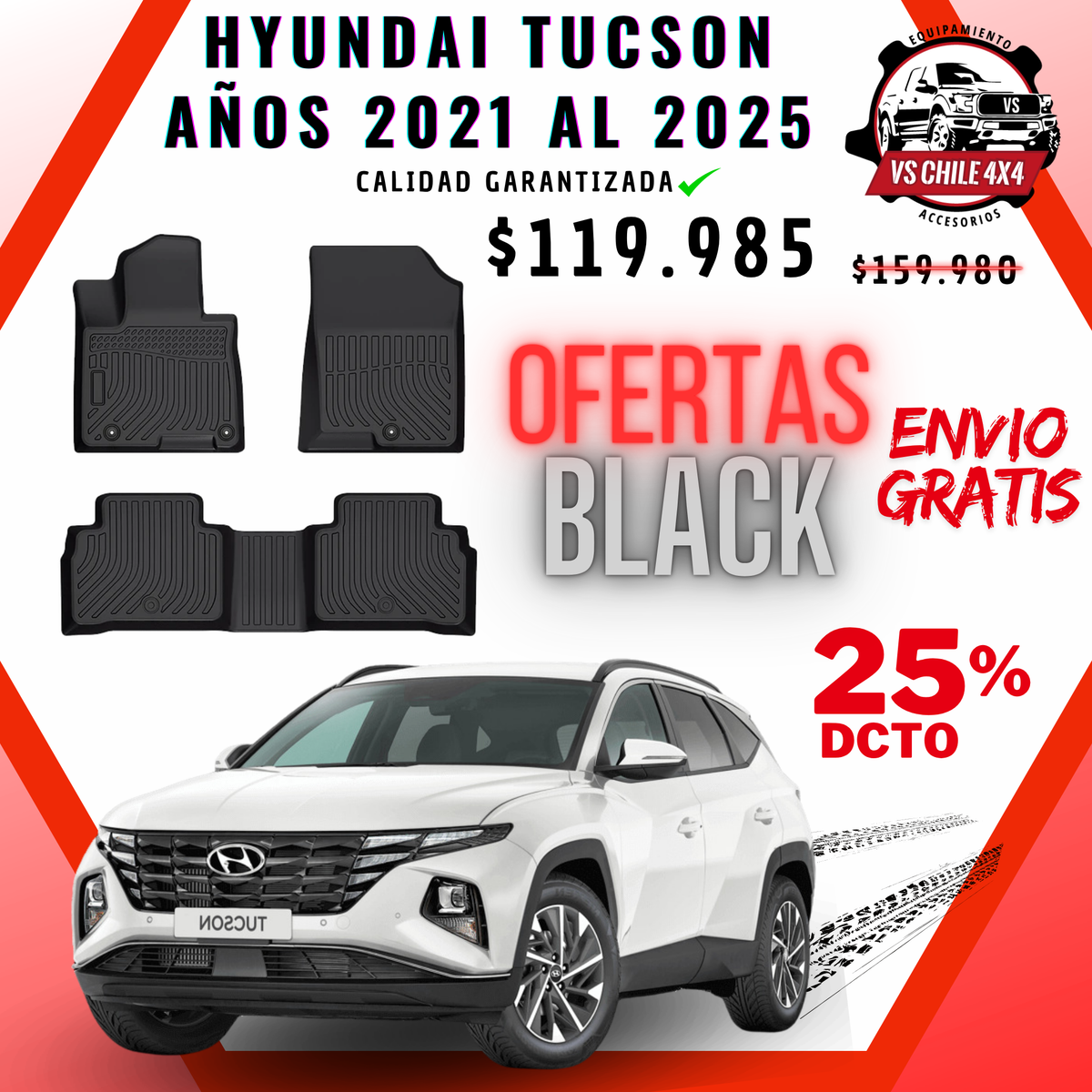 Pisos Calce Perfecto Hyundai Tucson 2021 al 2025