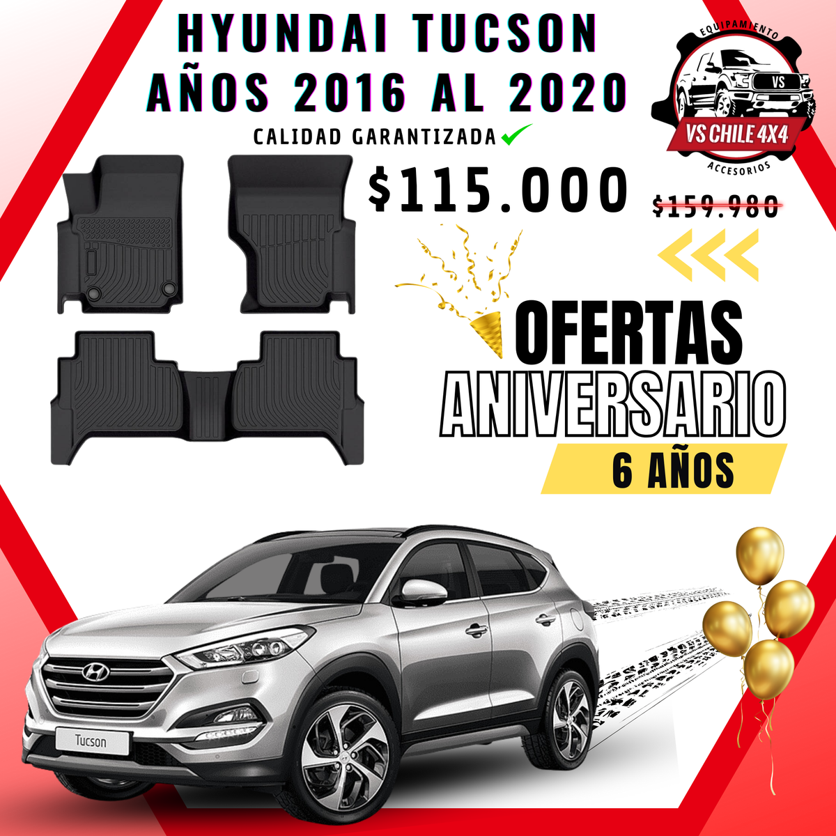Pisos Calce Perfecto Hyundai Tucson 2016 al 2020