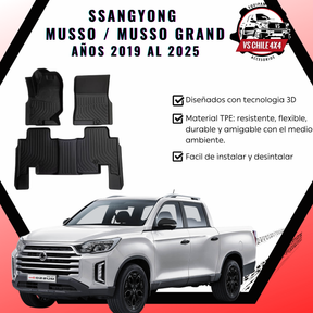 Pisos Calce Perfecto SsangYong Musso / Musso Grand 2019 al 2025