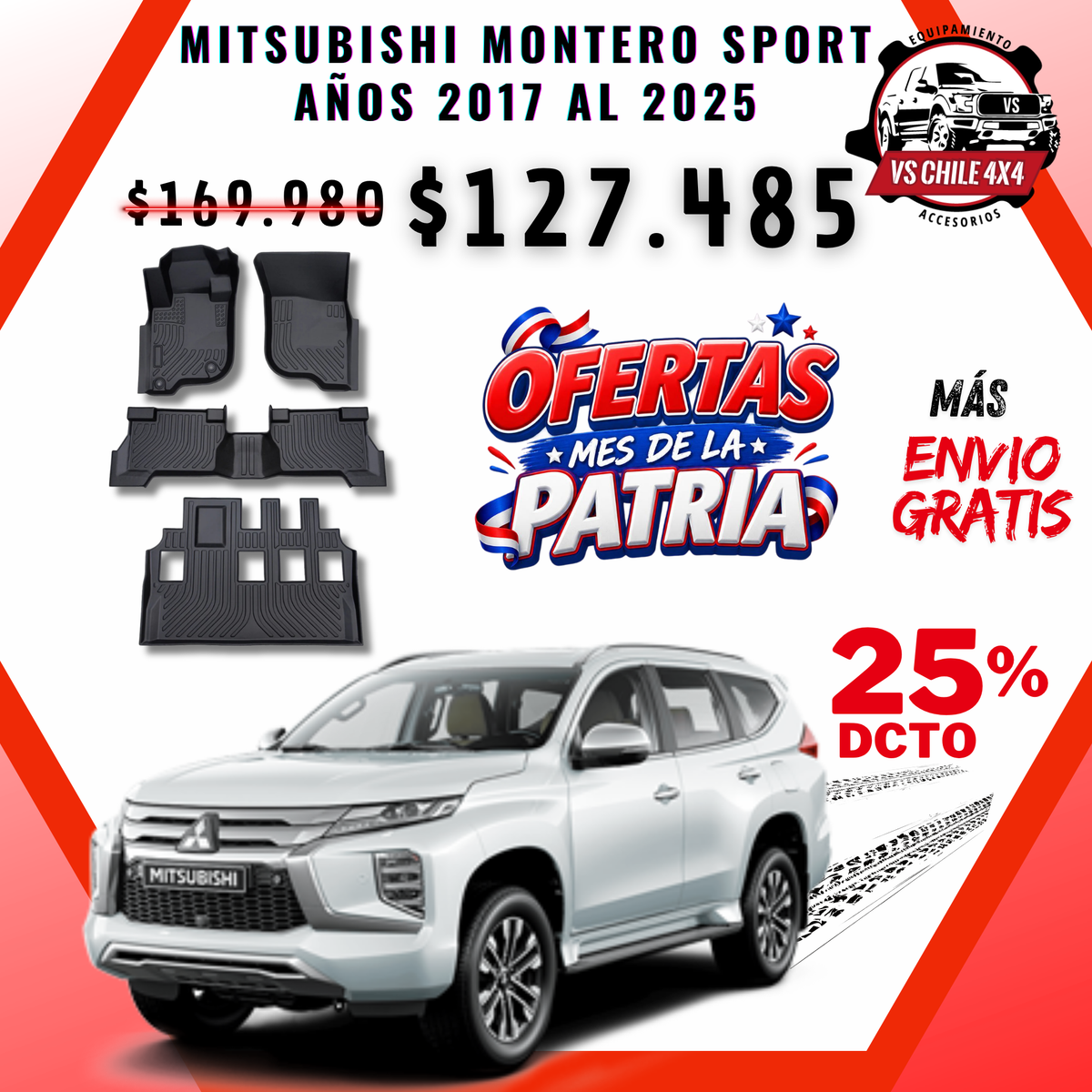 Pisos Calce Perfecto Mitsubishi Montero Sport (2017 - 2025)