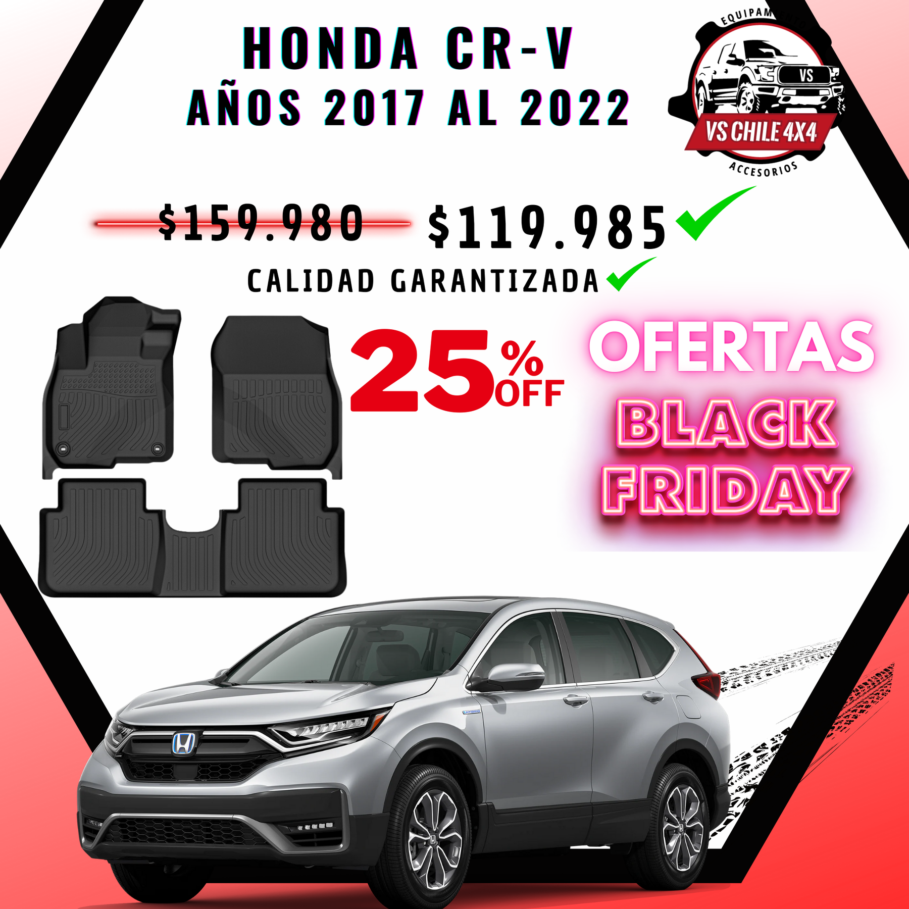 Pisos Calce Perfecto HONDA CRV CR-V años 2017 al 2022