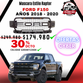 Máscara Estilo Raptor Exclusiva para FORD F150 años 2018 al 2020 Transforma tu Camioneta!