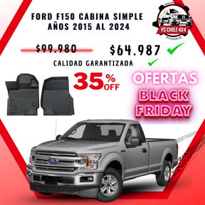 Pisos Calce Perfecto Ford F150 cabina simple 2015 - 2024