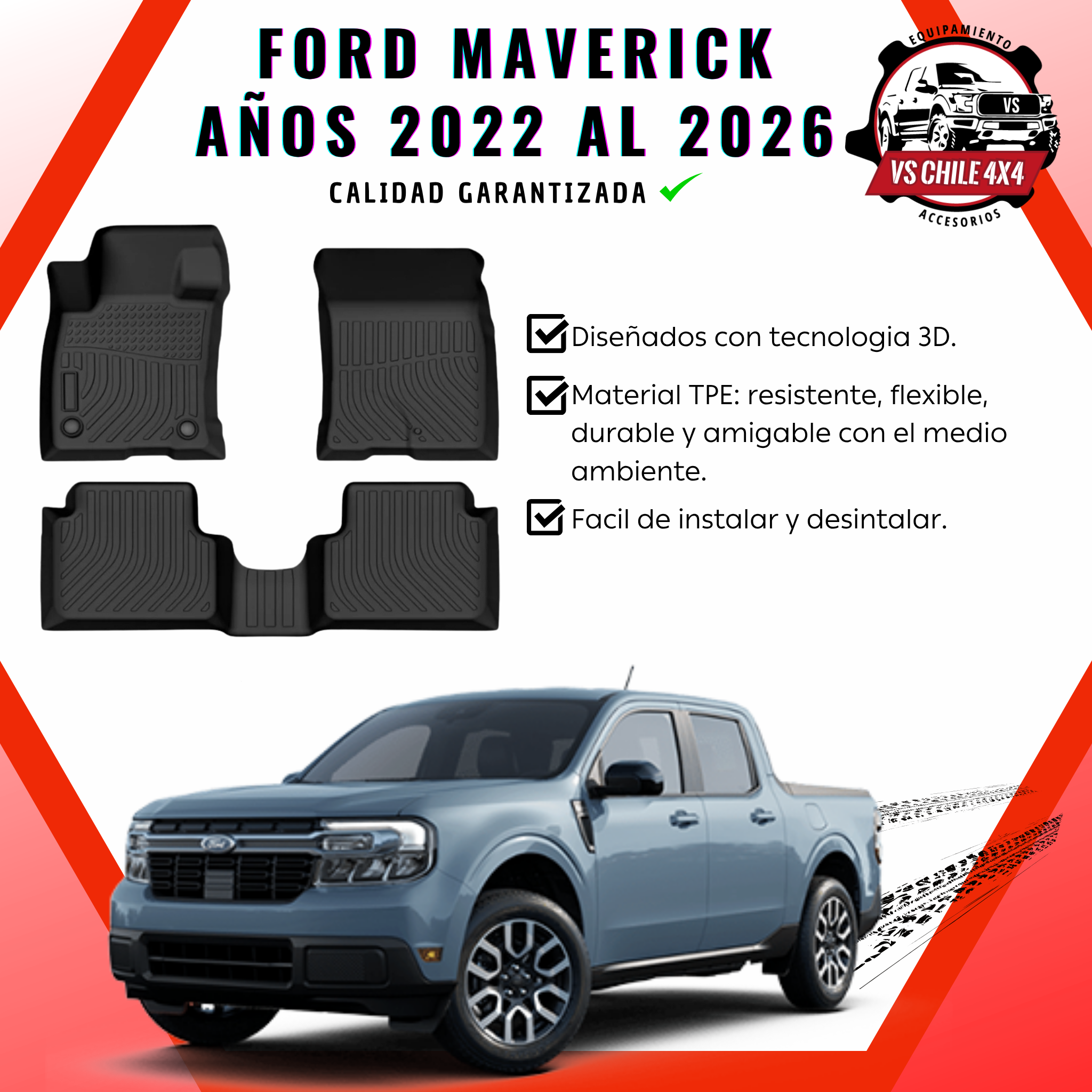 Pisos Calce Perfecto Ford Maverick (2022 - 2026)